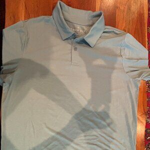 Free Fly Short Sleeve Polo Shirt Men's Large Gray Solid
